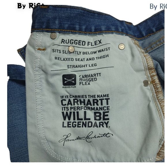 Carhartt Rugged Flex Relaxed Fit Straight Leg Men's Jean's Size 42x30 Stretch - Picture 10 of 12